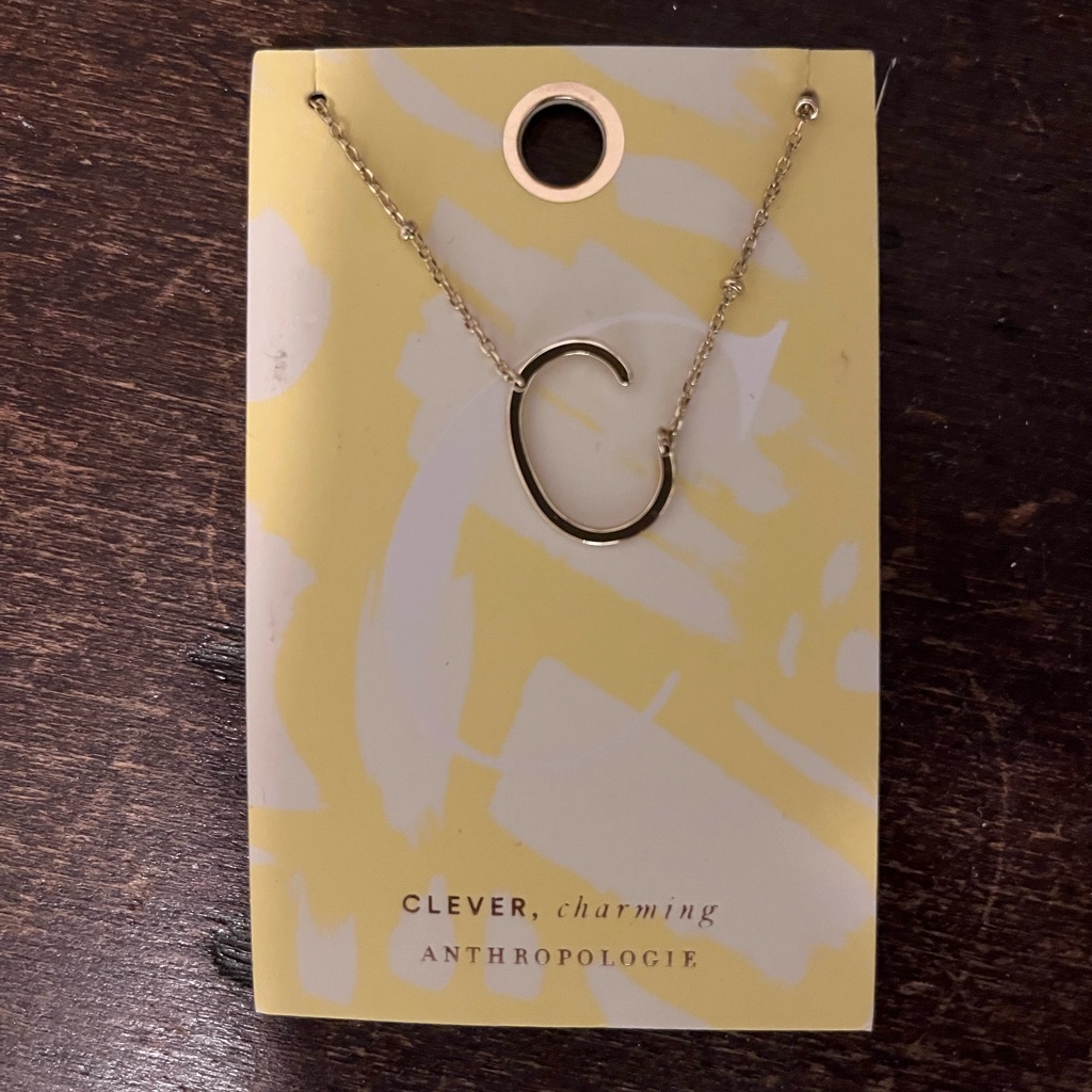 Anthropologie Initial Necklace “C”